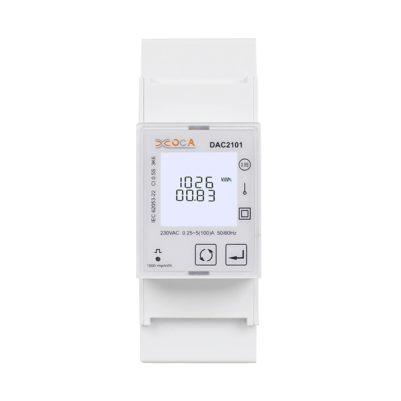 DAC2101 DIN 레일 단상 LCD 디스플레이 다중 관세 Modbus 에너지 미터