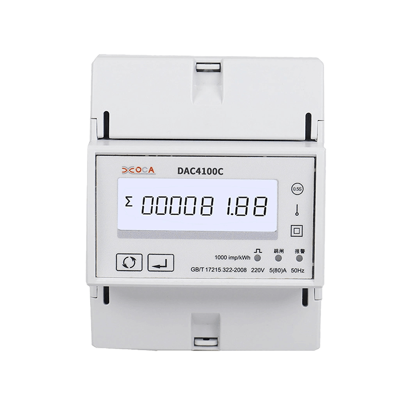 DAC4100C 1상 2선 DIN 레일 Modbus 릴레이가 포함된 스마트 에너지 미터