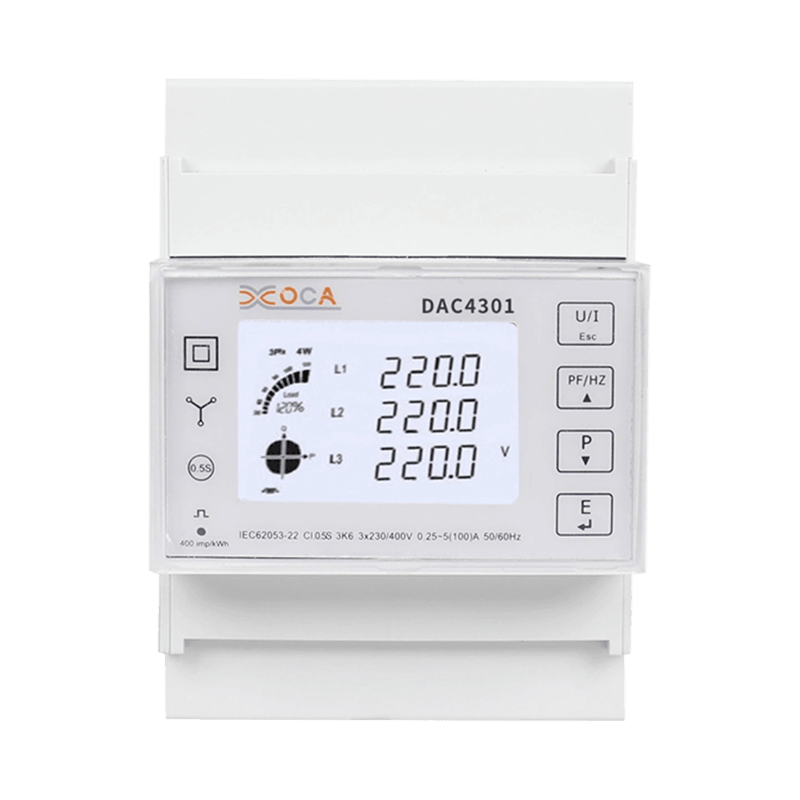 Dac4301 DIN 레일 AC 다중 관세 Modbus 전기 에너지 미터