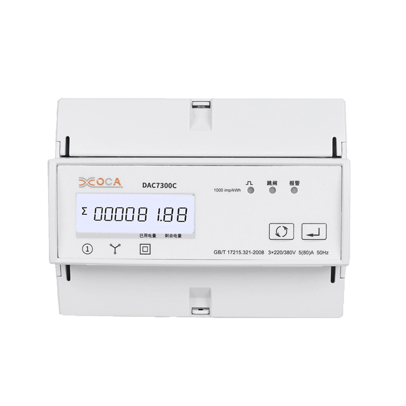 DAC7300C DIN 레일 3상 Modbus AC 릴레이 전기 에너지 미터