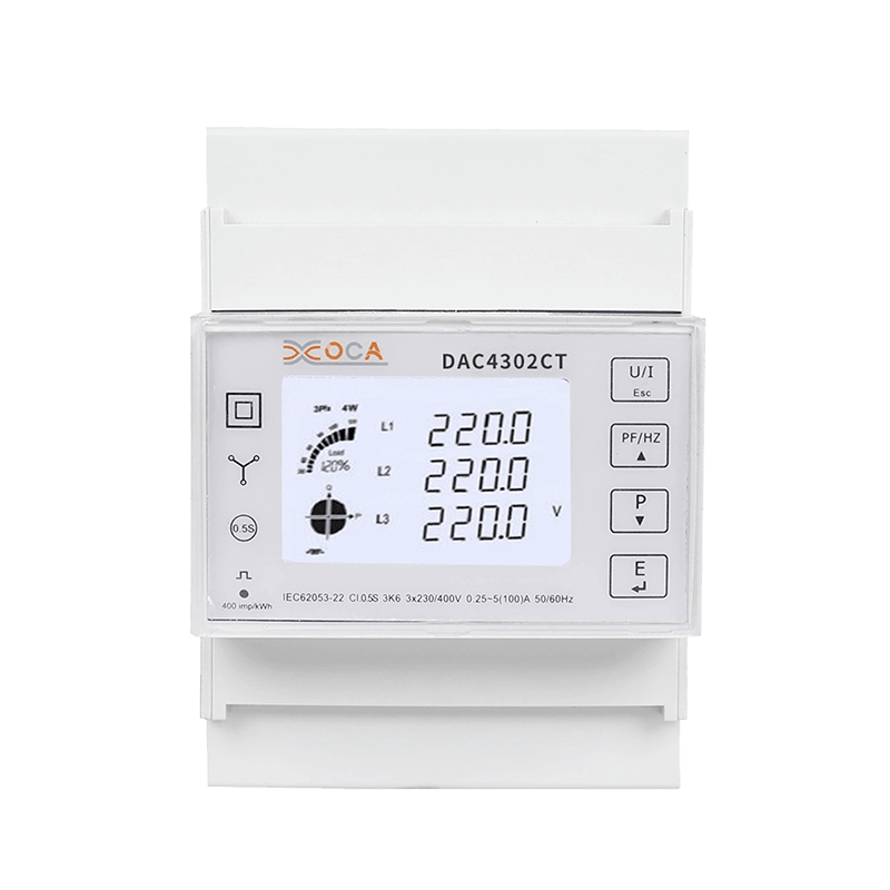 Dac4302CT DIN 레일 삼상 Modbus Tuya 전기 에너지 미터 전력계