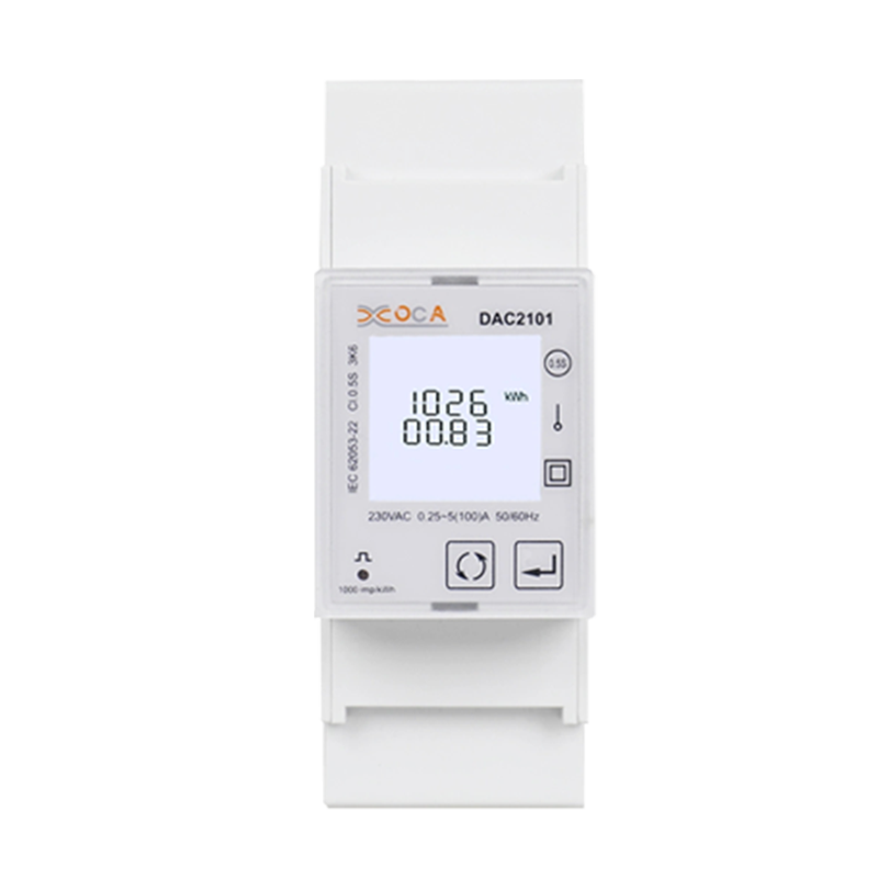 DAC2101 DIN 레일 단상 LCD 디스플레이 다중 관세 Modbus 전력계