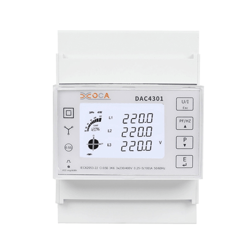 Dac4301 DIN 레일 선불 Modbus 전력계