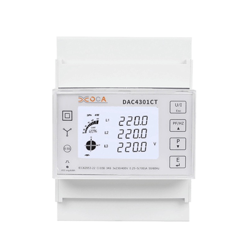 Dac4301CT DIN 레일 CT 3상 Modbus 전력계