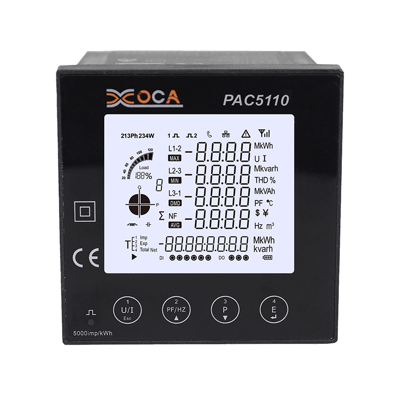 PAC5110 삼상 패널 RS485 Modbus 디지털 전기 에너지 미터 전력계